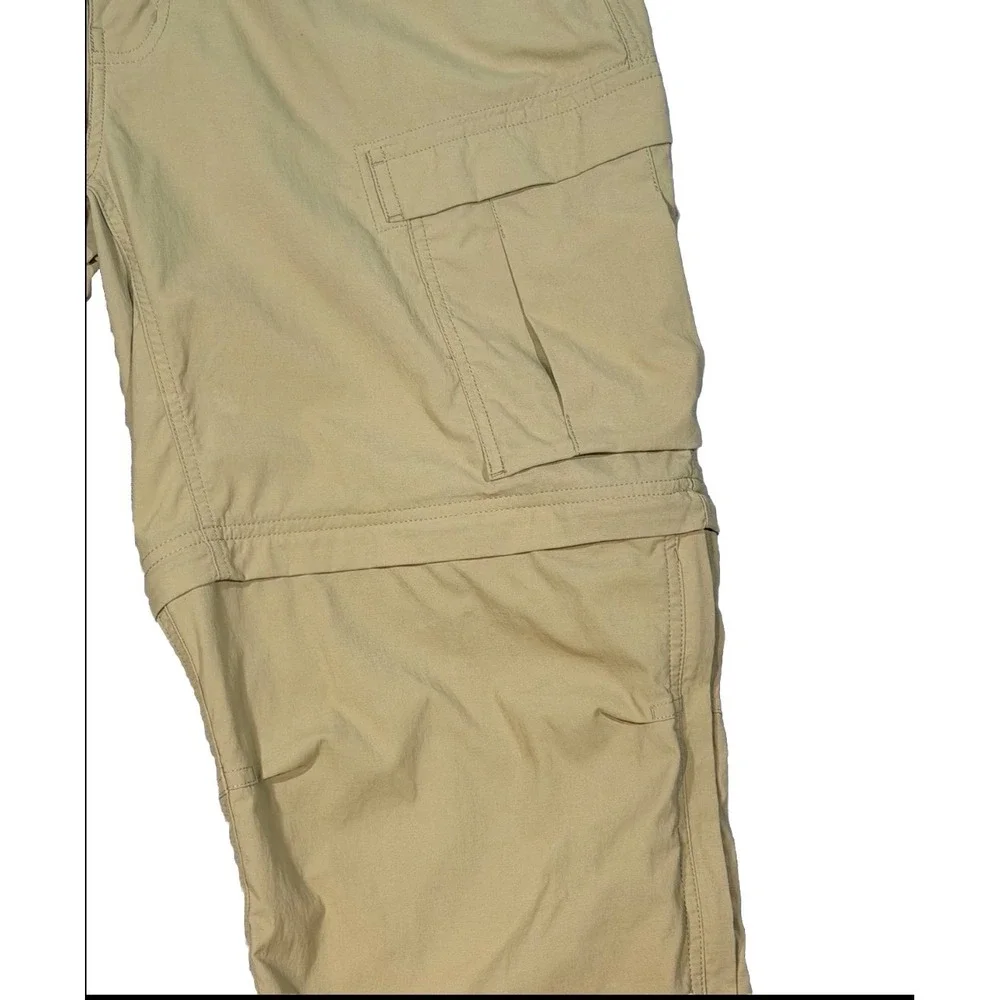 REI Co-op Convertible Cargo Pants Mens 38x32 Khaki Zip Off Hiking Utility - Picture 9 of 12